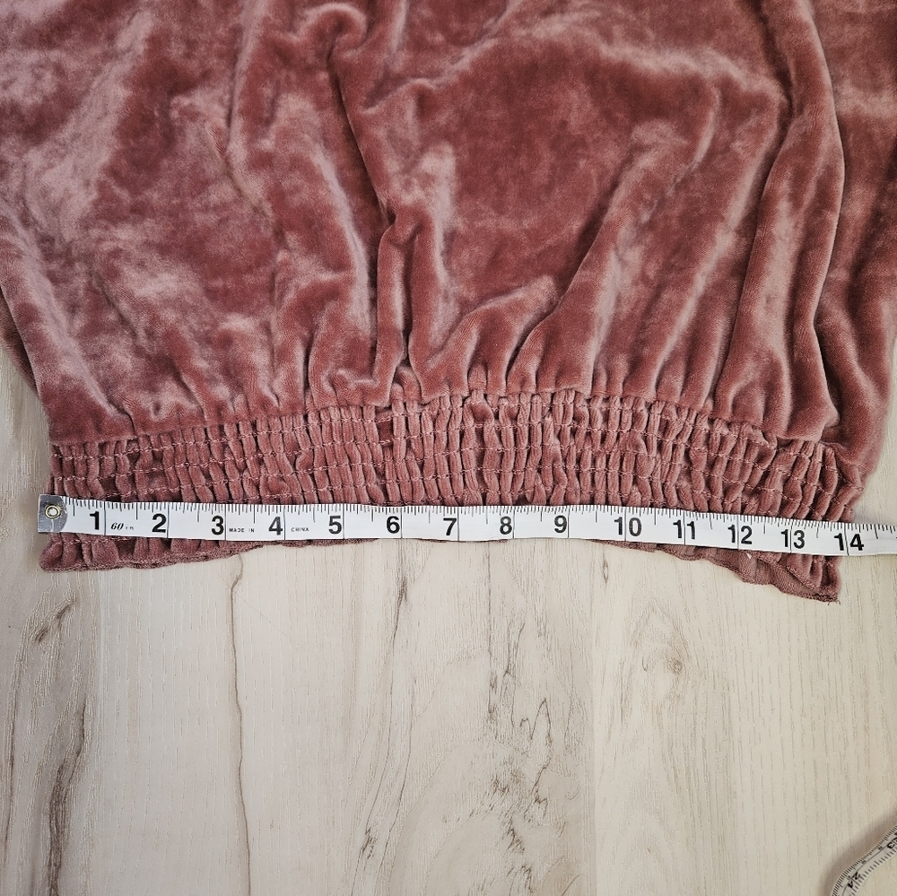 Savvi Women’s Blush Pink Valore Top L Ultra Soft Long Sleeve Cropped Pullover View 5